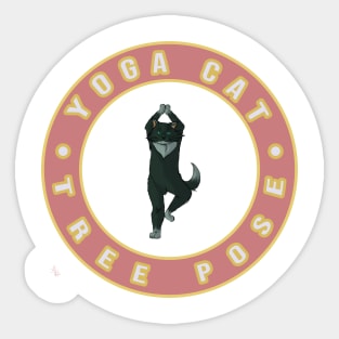 Yoga Cat - Tree Pose Sticker